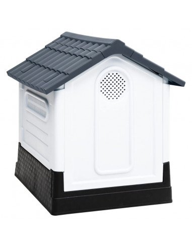 Casetta per Cani Grigia 57x68x66 cm in Polipropilene