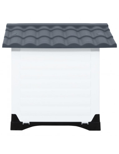 Casetta per Cani Grigia 90,5x68x66 cm in Polipropilene