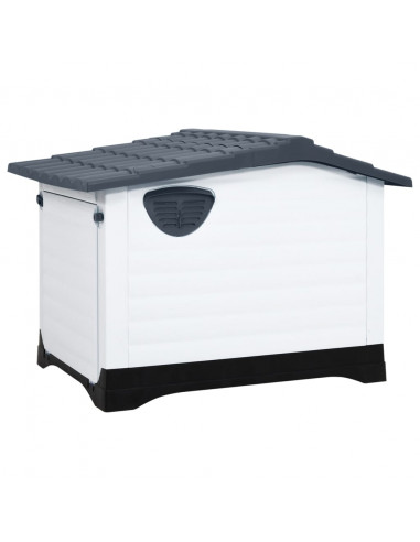 Casetta per Cani Grigia 90,5x68x66 cm in Polipropilene