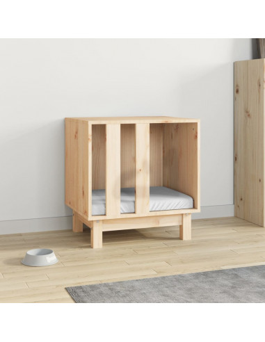 Casetta per Cani 50x40x52 cm in Legno Massello di Pino