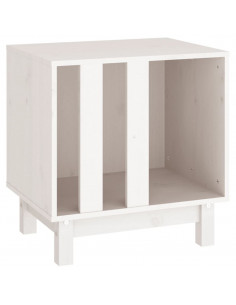 Casetta per Cani bianco 50x40x52 cm in Legno Massello di Pino 2