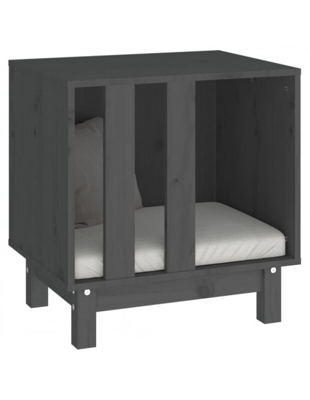Casetta per Cani grigio 50x40x52 cm in Legno Massello di Pino
