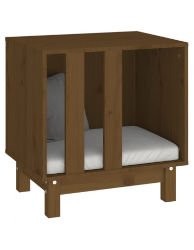 Casetta per Cani Miele 50x40x52 cm in Legno Massello di Pino