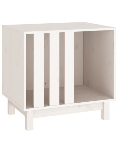 Casetta per Cani bianco 60x45x57 cm in Legno Massello di Pino
