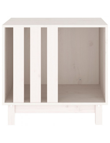 Casetta per Cani bianco 60x45x57 cm in Legno Massello di Pino