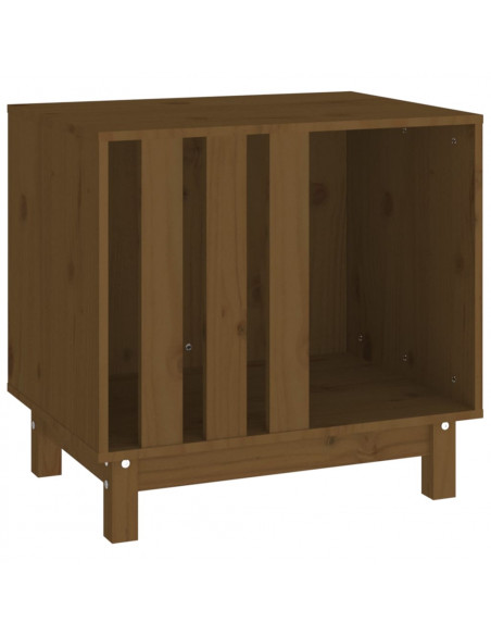 Casetta per Cani Miele 60x45x57 cm in Legno Massello di Pino