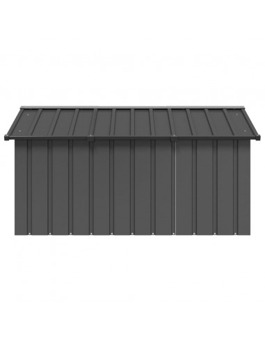 Casetta per Cani Antracite 116,5x153x81,5 cm Acciaio Zincato