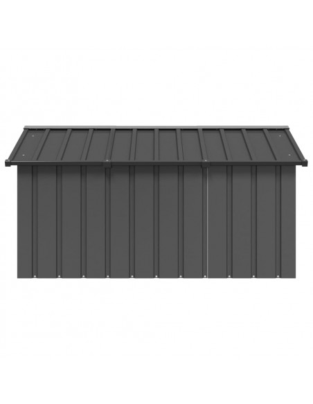 Casetta per Cani Antracite 116,5x153x81,5 cm Acciaio Zincato