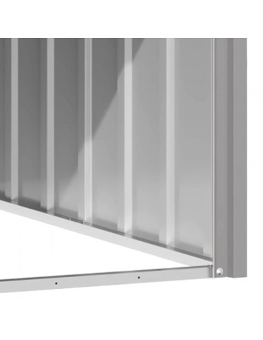 Casetta per Cani grigio 116,5x103x81,5 cm Acciaio Zincato