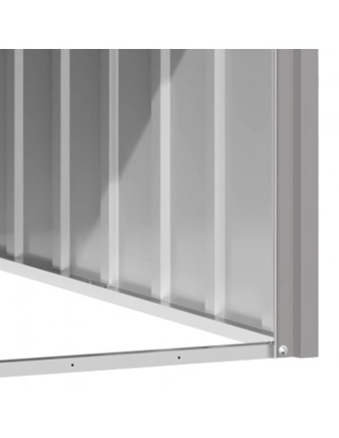 Casetta per Cani grigio 116,5x153x81,5 cm Acciaio Zincato