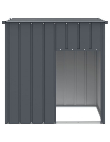 Casetta Cani con Tetto Antracite 110x103x109 cm Acciaio Zincato