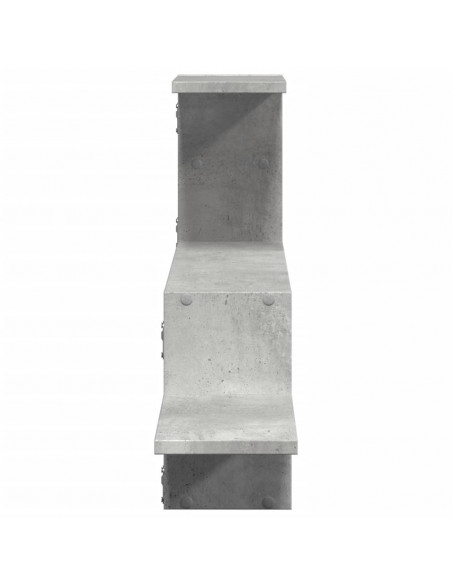 Scaffale a Muro Grigio Cemento 104x15x49 cm in Truciolato