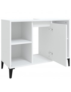 Mobile Lavabo Bianco 80x33x60 cm in Legno Multistrato 2
