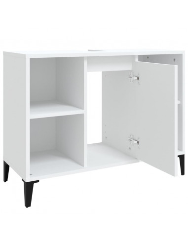Mobile Lavabo Bianco 80x33x60 cm in Legno Multistrato