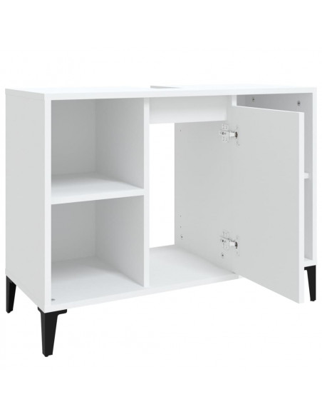 Mobile Lavabo Bianco 80x33x60 cm in Legno Multistrato