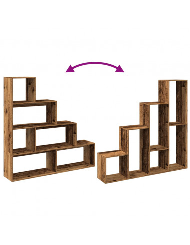 Libreria a 4 Ripiani Legno Vecchio 143,5x29x143,5 cm Truciolato