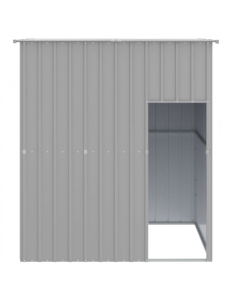 Casetta Cani Tetto Grigio Chiaro 165x153x181 cm Acciaio Zincato