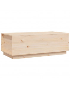 Tavolino da Salotto 100x50x35 cm in Legno Massello di Pino 2