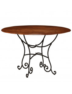 Set Tavolo da Pranzo 7 pz Legno Massello di Acacia e Sheesham