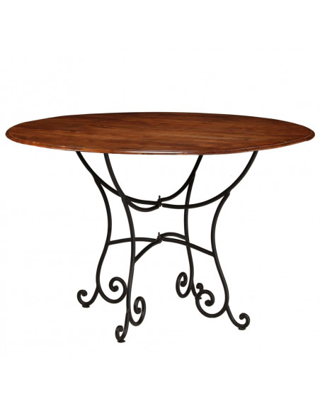 Set Tavolo da Pranzo 7 pz Legno Massello di Acacia e Sheesham