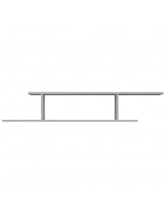 Scaffale TV Parete Grigio Sonoma 125x18x23 cm Legno Multistrato