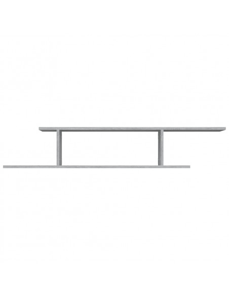 Scaffale TV Parete Grigio Sonoma 125x18x23 cm Legno Multistrato