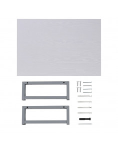 Set Mobili da Bagno 2 pz Ceramica Bianco