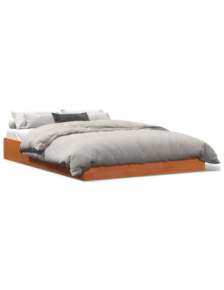 Giroletto Marrone Cera 140x190 cm in Legno Massello di Pino