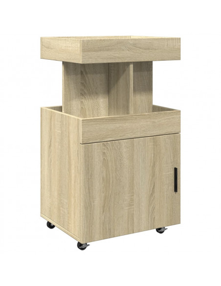 Carrello Bar Rovere Sonoma 50x41x89 cm in Legno Multistrato