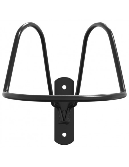 Porta Casco Equitazione a Parete Nero in Acciaio