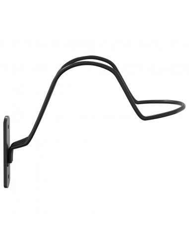 Porta Casco Equitazione a Parete Nero in Acciaio