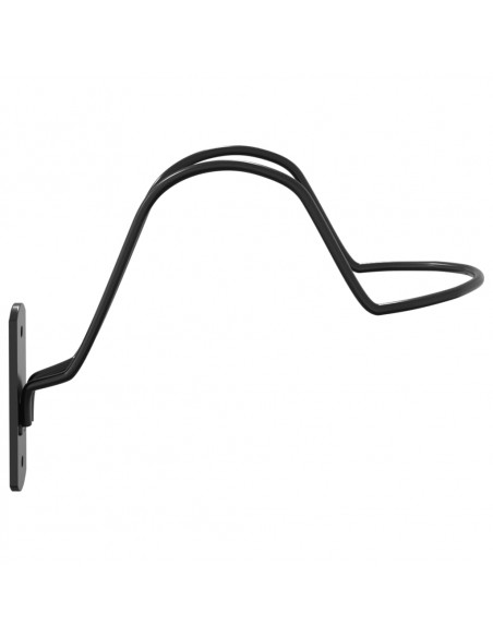 Porta Casco Equitazione a Parete Nero in Acciaio