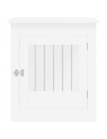 Gabbia Cani Arredamento Bianca 64,5x80x71cm Legno Multistrato
