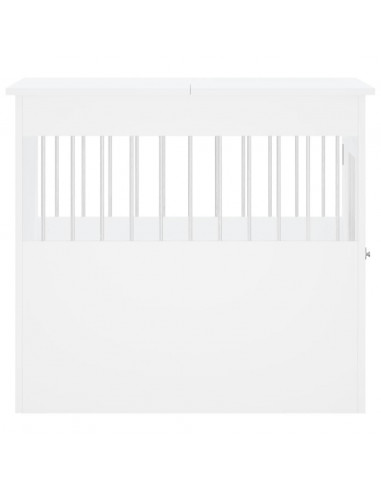 Gabbia Cani Arredamento Bianca 64,5x80x71cm Legno Multistrato