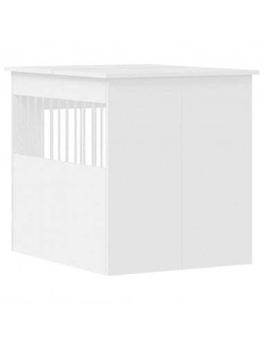 Gabbia Cani Arredamento Bianca 64,5x80x71cm Legno Multistrato