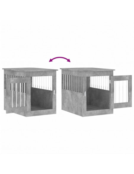 Gabbia Cani Arredamento Grigio Cemento 55x75x65cm Multistrato