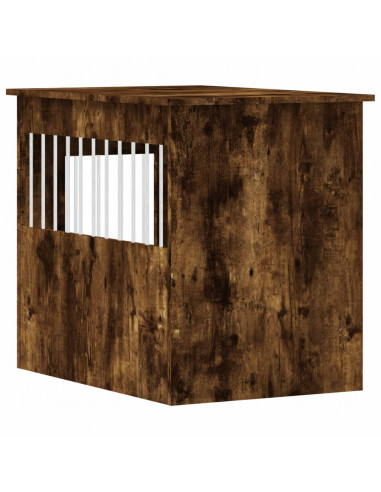 Gabbia Cani da Arredamento Rovere Fumo 55x80x68cm Multistrato