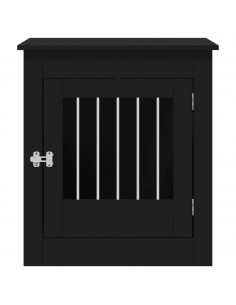 Gabbia Cani Arredamento Nera 64,5x80x71cm Legno Multistrato 2