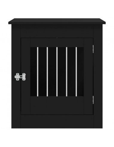 Gabbia Cani Arredamento Nera 64,5x80x71cm Legno Multistrato