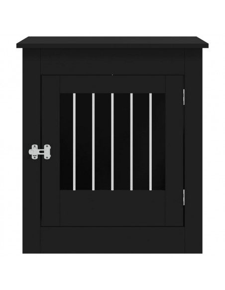 Gabbia Cani Arredamento Nera 64,5x80x71cm Legno Multistrato