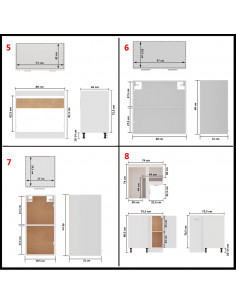 Set Armadi da Cucina 11 pz Bianco in Truciolato