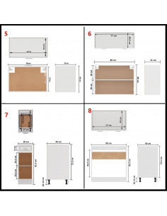 Set Armadi da Cucina 11 pz Bianco in Truciolato