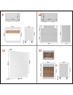 Set Armadi da Cucina 14 pz Bianco in Truciolato