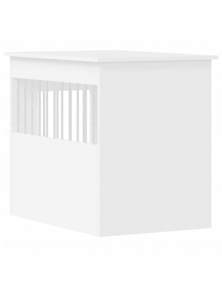 Gabbia Cani da Arredamento Bianca 55x80x68cm Legno Multistrato