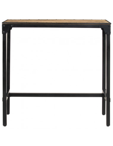 Set Bar 5pz Legno Massello Mango Grezzo e Metallo