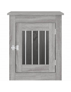 Gabbia Cani da Arredamento Grigio Sonoma 55x75x65cm Multistrato 2