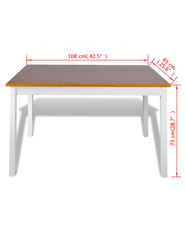 Set da Pranzo 5 pz Marrone e Bianco
