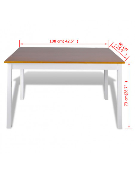 Set da Pranzo 5 pz Marrone e Bianco