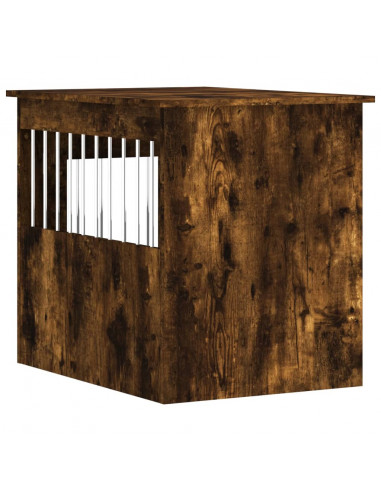 Gabbia Cani da Arredamento Rovere Fumo 55x75x65cm Multistrato