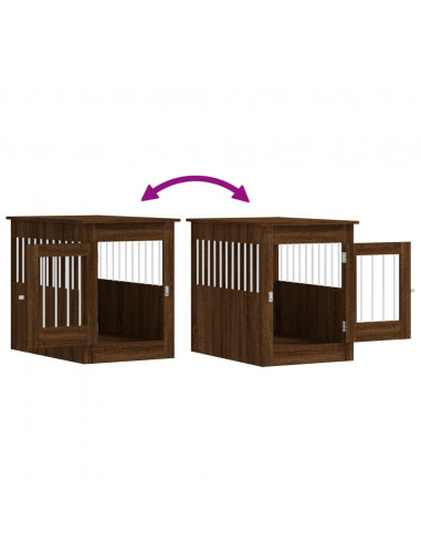 Gabbia Cani Arredamento Rovere Marrone 55x80x68cm Multistrato